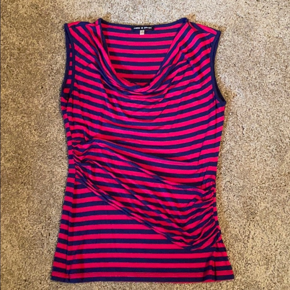 Cable & Gauge Blue & Pink stripped Tank small